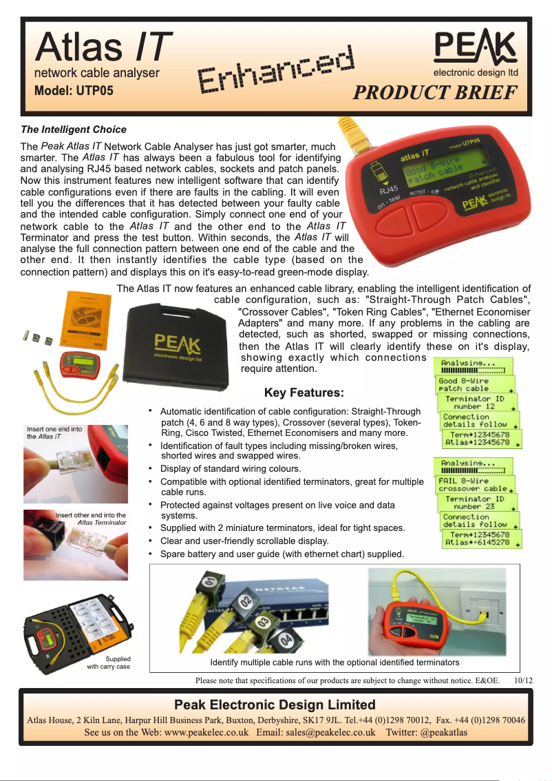 First page image of the manual for UTP05