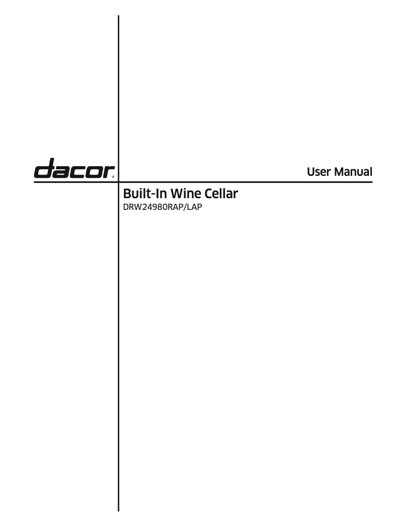 Page 1 of the manual User Manual Dacor DRW24980LAP