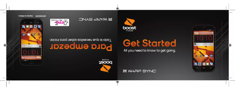 First page image of the manual for Warp Sync