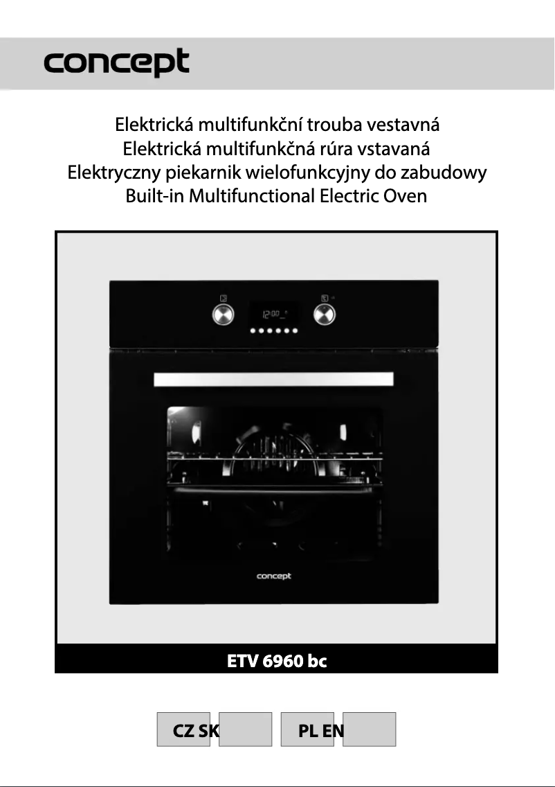 First page image of the manual for ETV6960bc