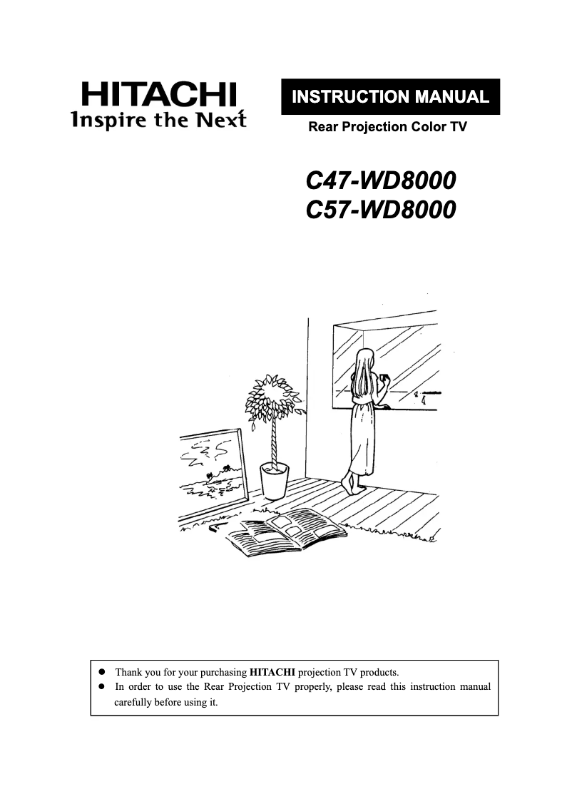 Page 1 of the manual User Manual Hitachi C57-WD8000