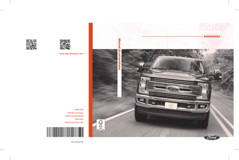 Page 1 of the manual User Manual Ford F-450 (2017)