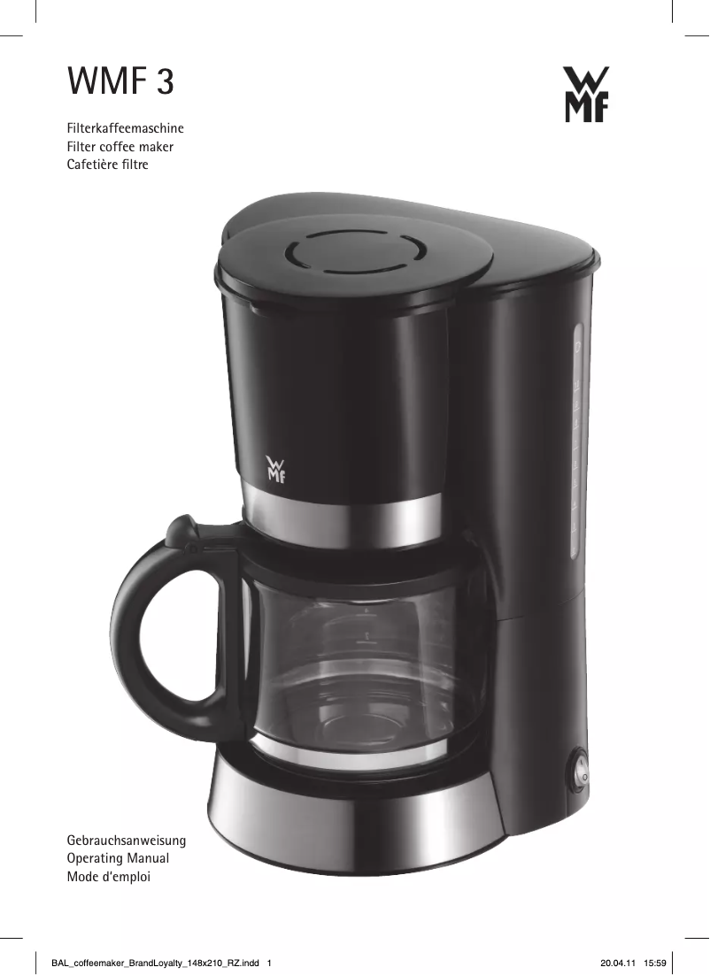 Page 1 of the manual User Manual WMF 3