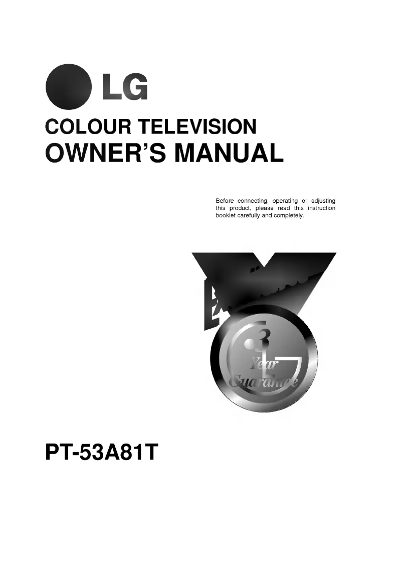 First page image of the manual for PT-53A81T