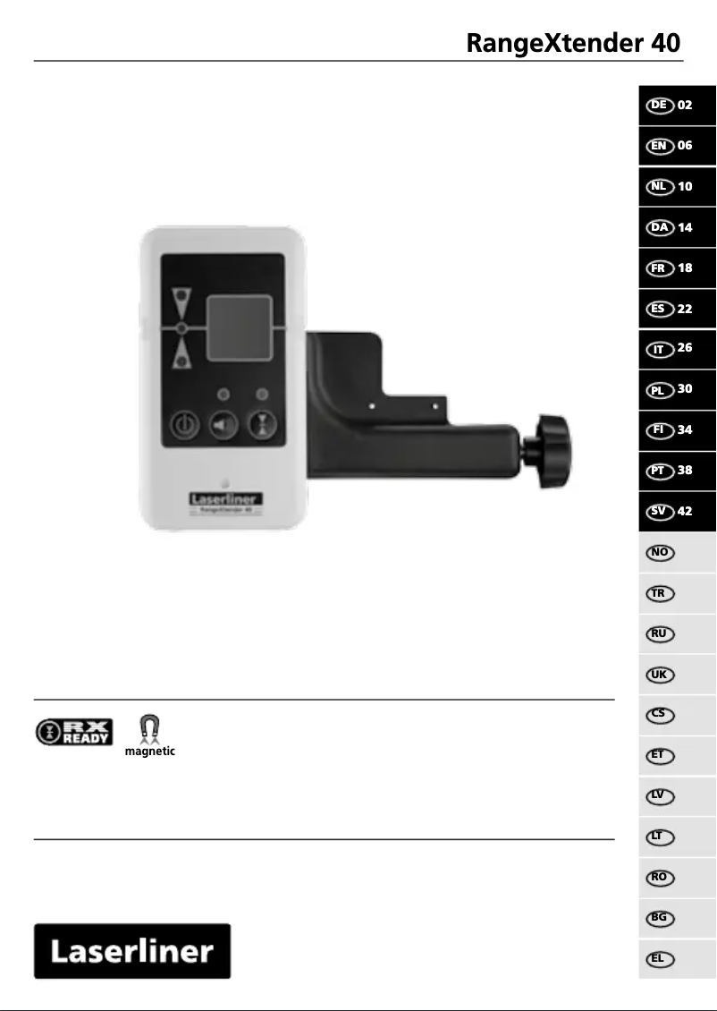 First page image of the manual for RangeXtender 40