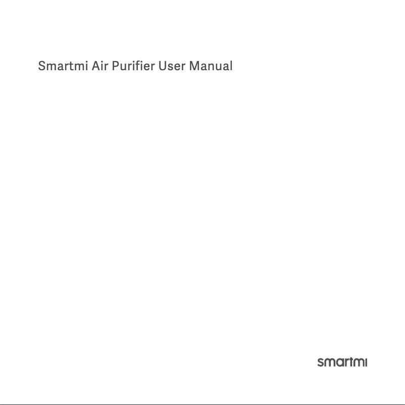 Page 1 of the manual User Manual Xiaomi SmartMi Air Purifier