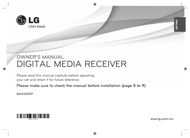 Page 1 of the manual User Manual LG MAX420IP