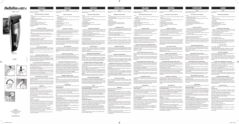 Page 1 of the manual User Manual BaByliss E846E