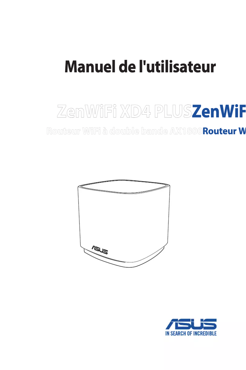 Page 1 of the manual User Manual Asus ZenWiFi XD4 Plus