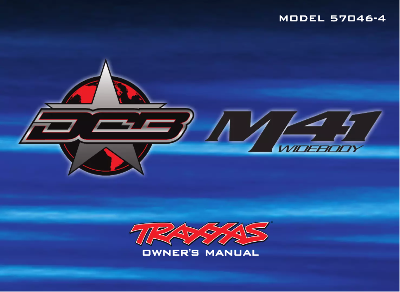 Page 1 of the manual User Manual Traxxas DCB M41 Widebody