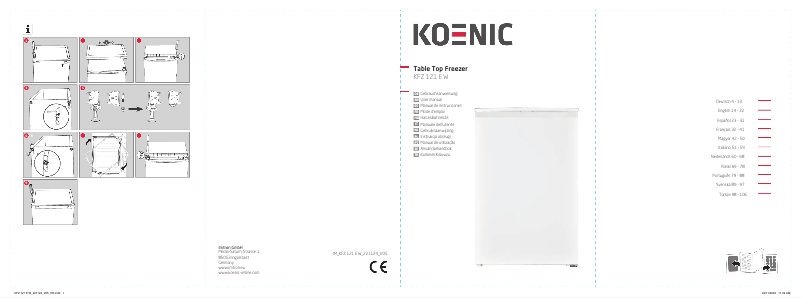 Page 1 of the manual User Manual Koenic KFZ 121 E W
