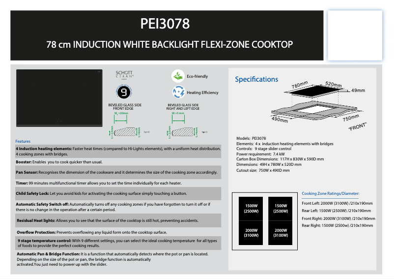 First page image of the manual for PEI 3078