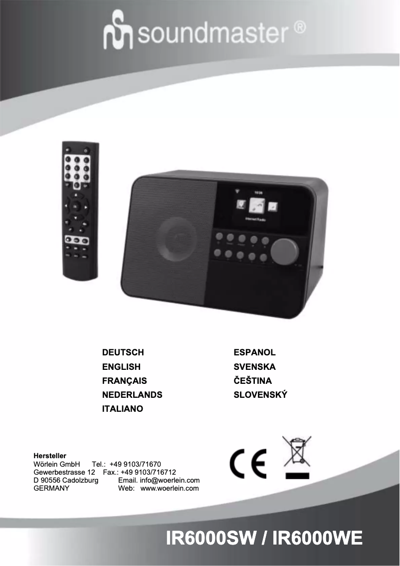 First page image of the manual for IR6000WE