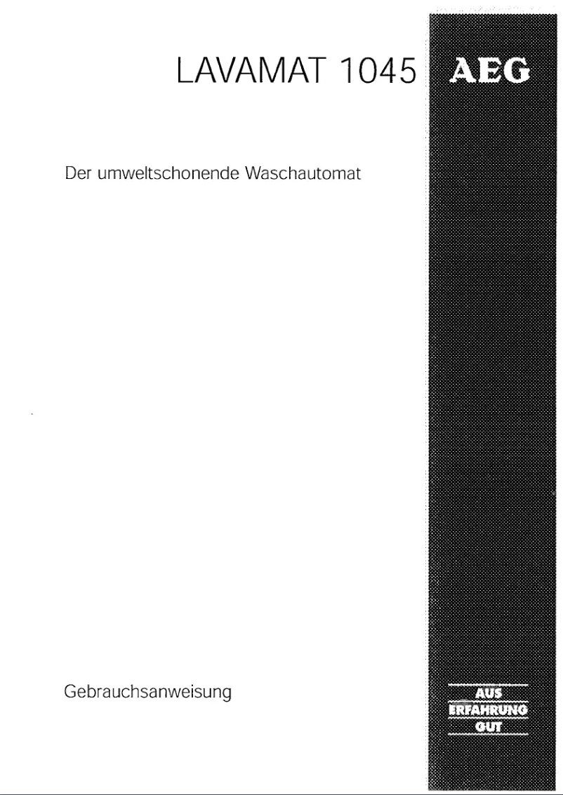 Page 1 of the manual User Manual AEG Lavamat 1045