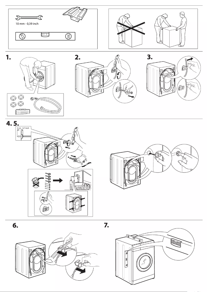 Page 1 of the manual Installation Guide Hotpoint BI WDHG 861485 EU