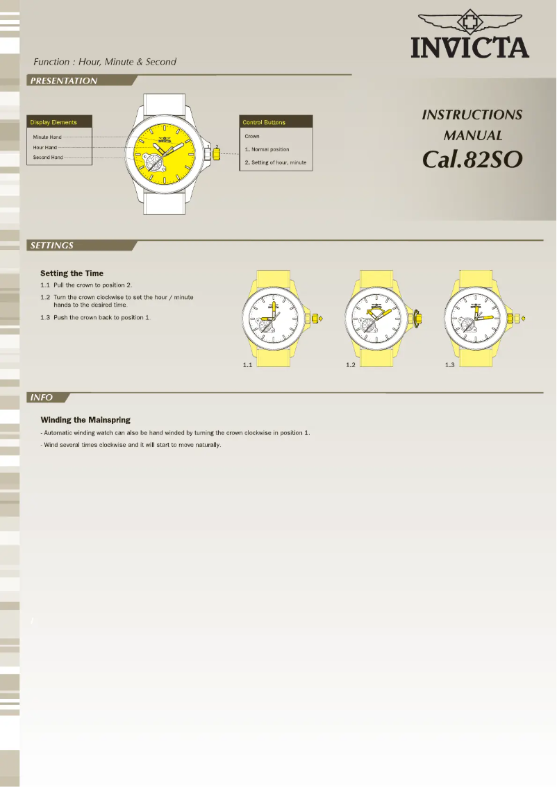 Page 1 of the manual User Manual Invicta Bolt 32316