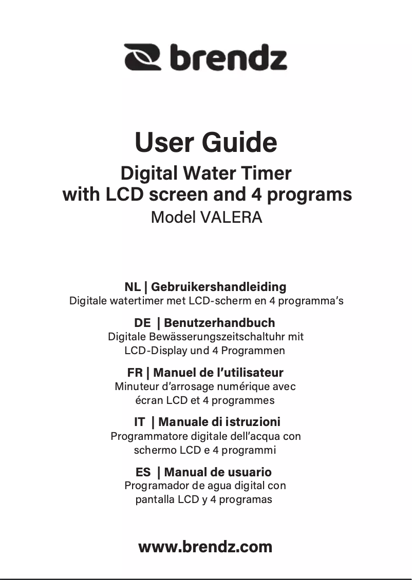 First page image of the manual for Valera