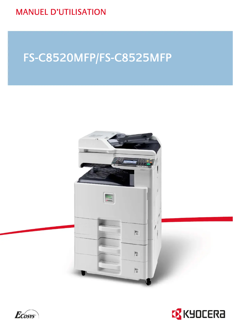 Page 1 of the manual User Manual Kyocera FS-C8525MFP