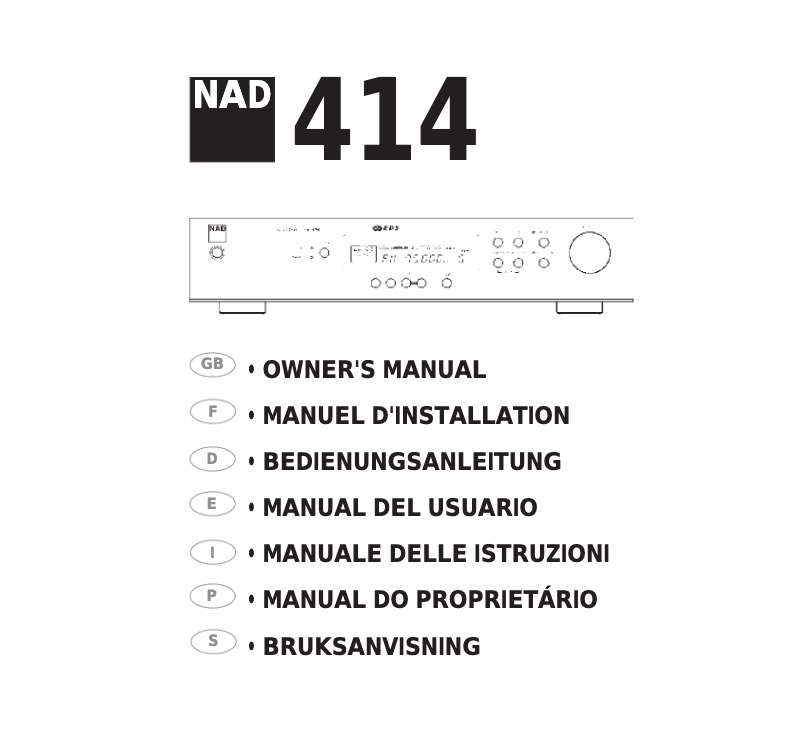 First page image of the manual for 414