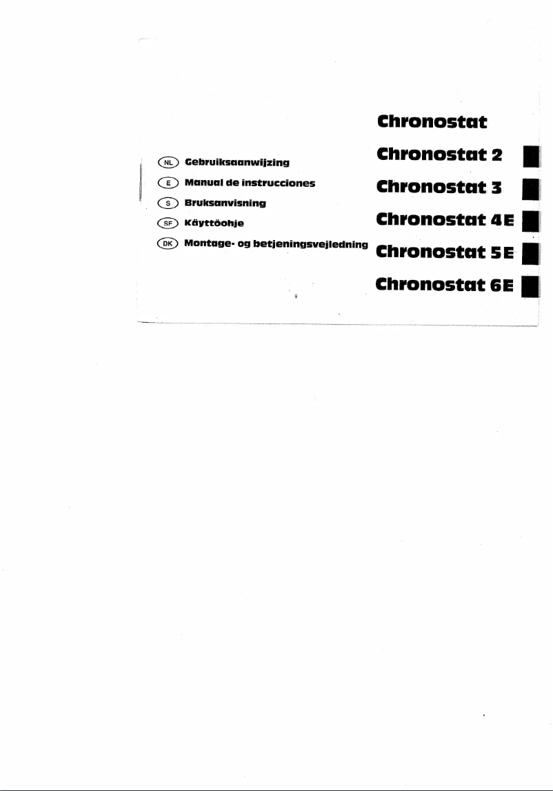 First page image of the manual for Chronostat