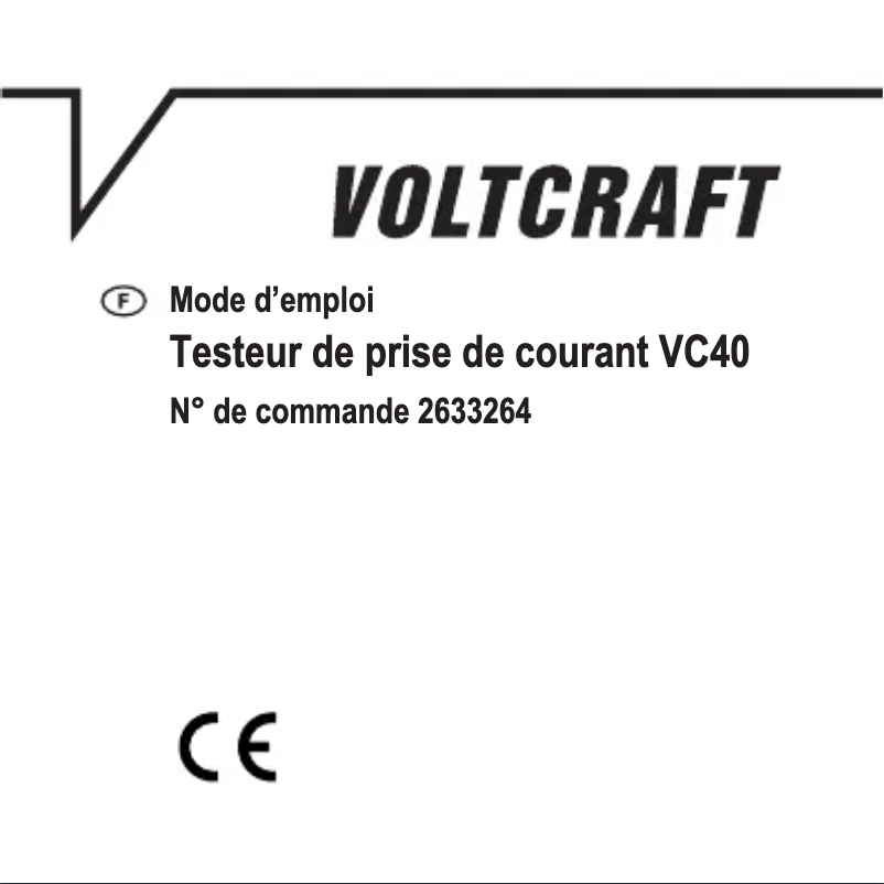 Page 1 of the manual User Manual Voltcraft VC40