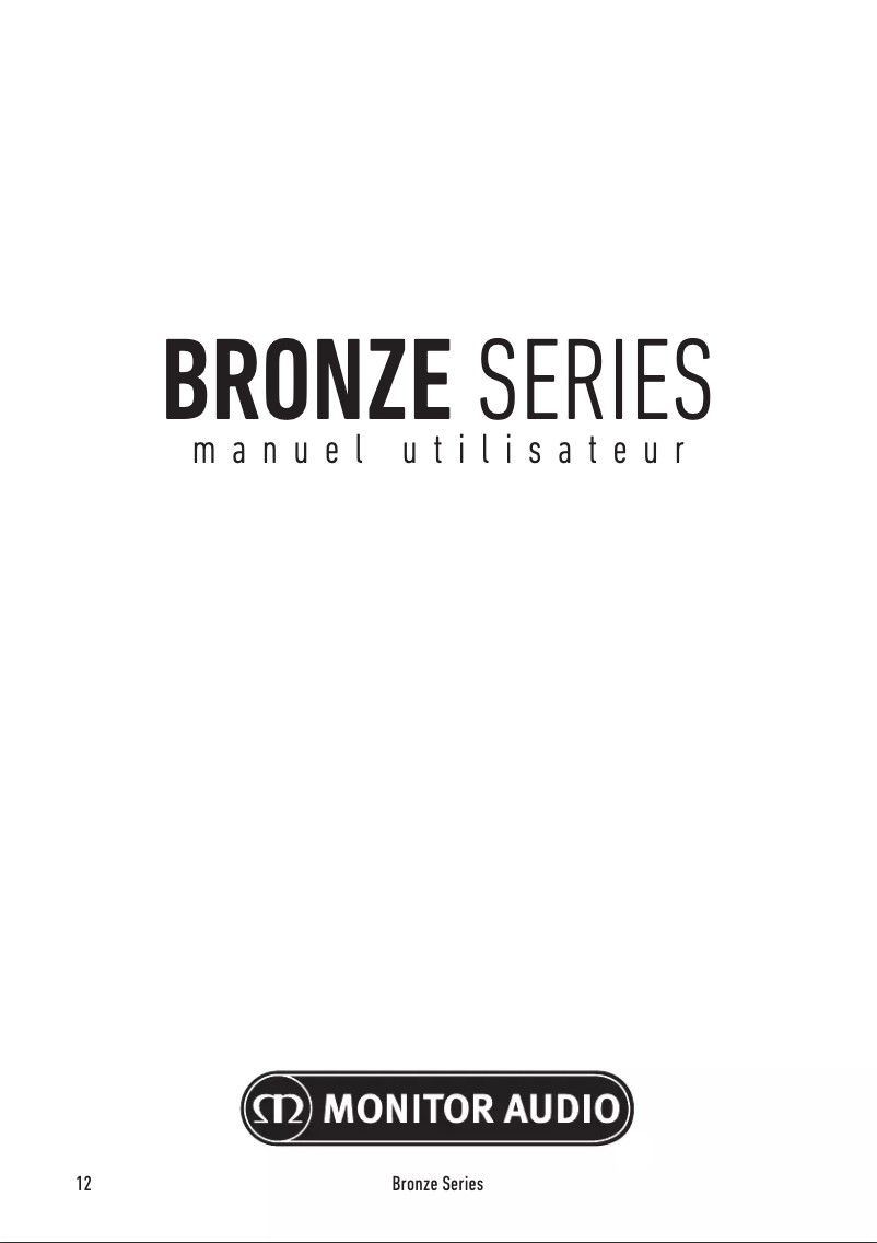 Page 1 of the manual User Manual Monitor Audio Bronze FX