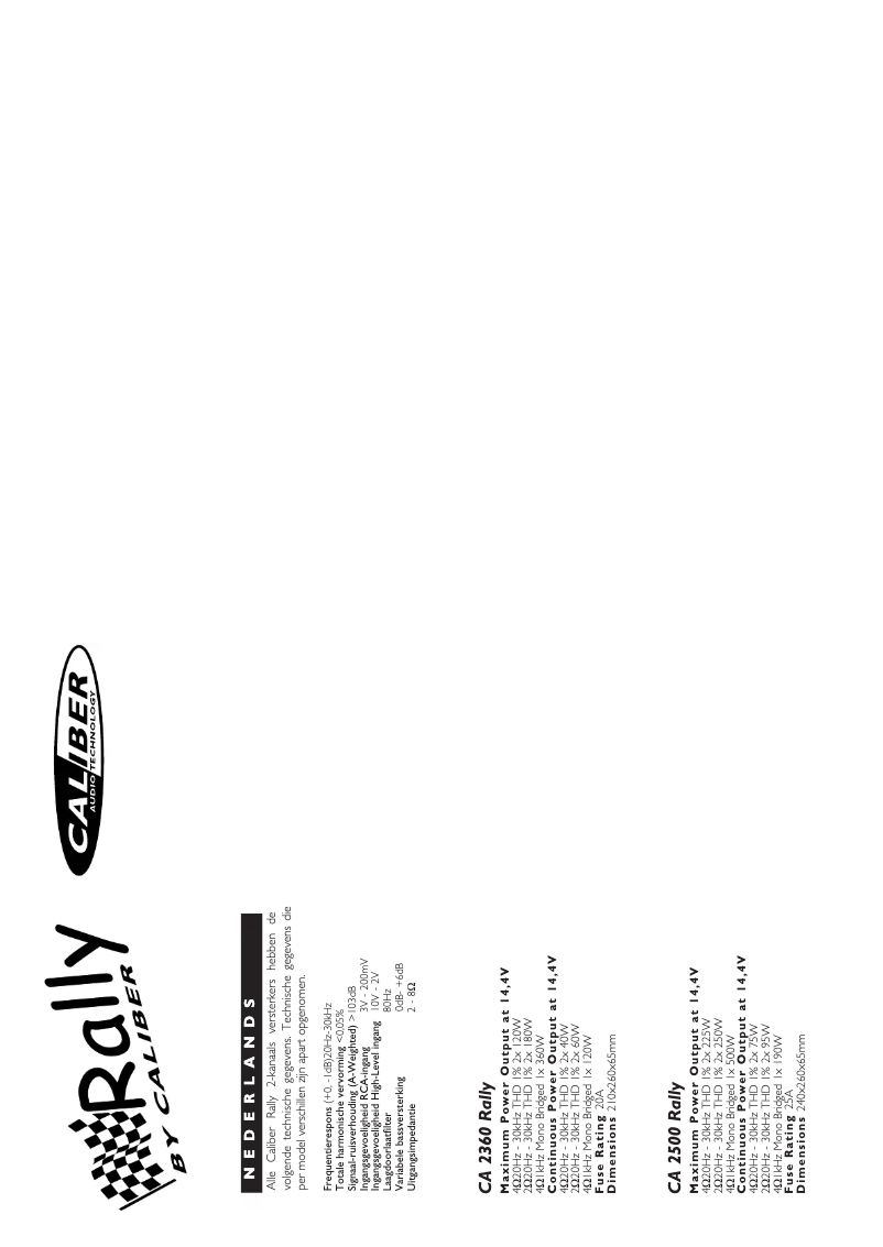 First page image of the manual for CA 2260