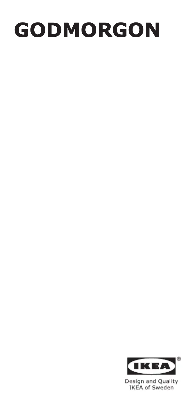 First page image of the manual for GODMORGON 703.922.74