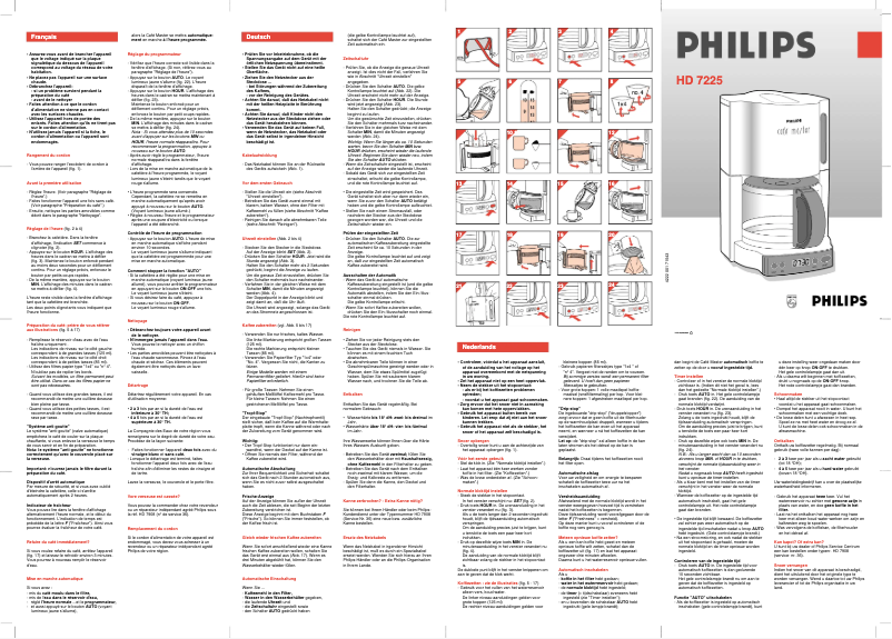Page 1 of the manual User Manual Philips Cafe Master HD7225