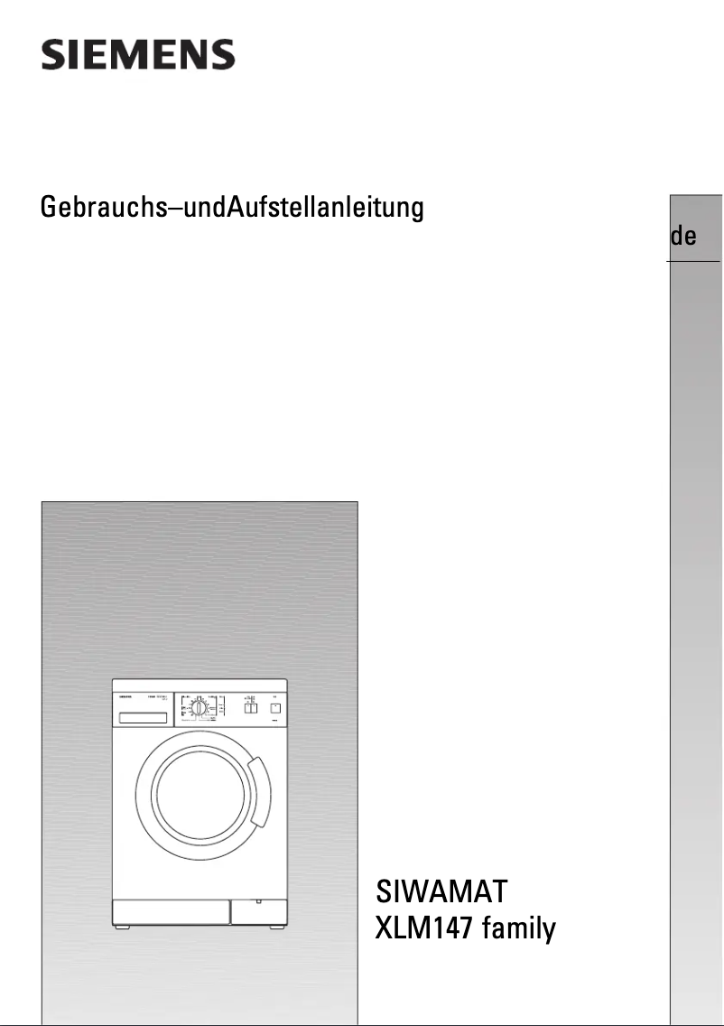 First page image of the manual for WXLM148S