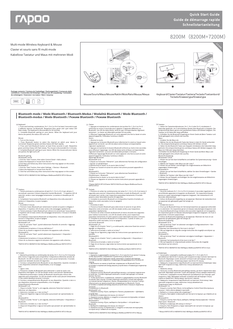 First page image of the manual for 8200M