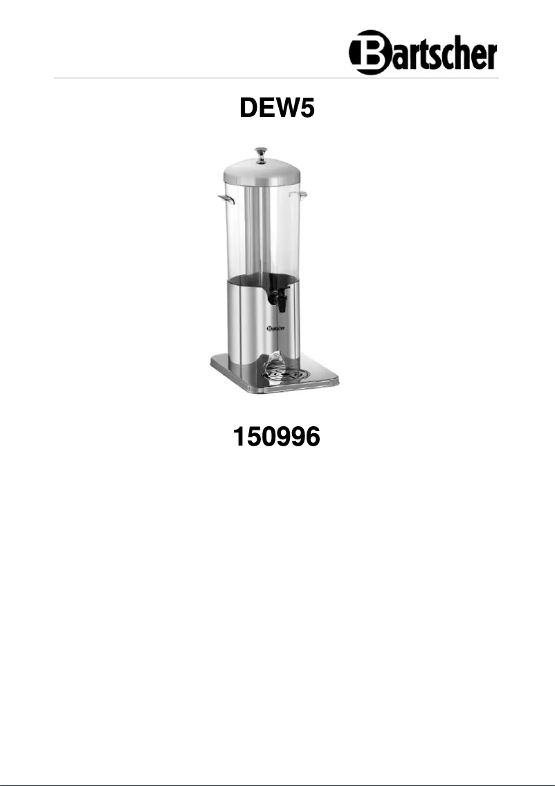 Image de la première page du manuel de l'appareil DEW5