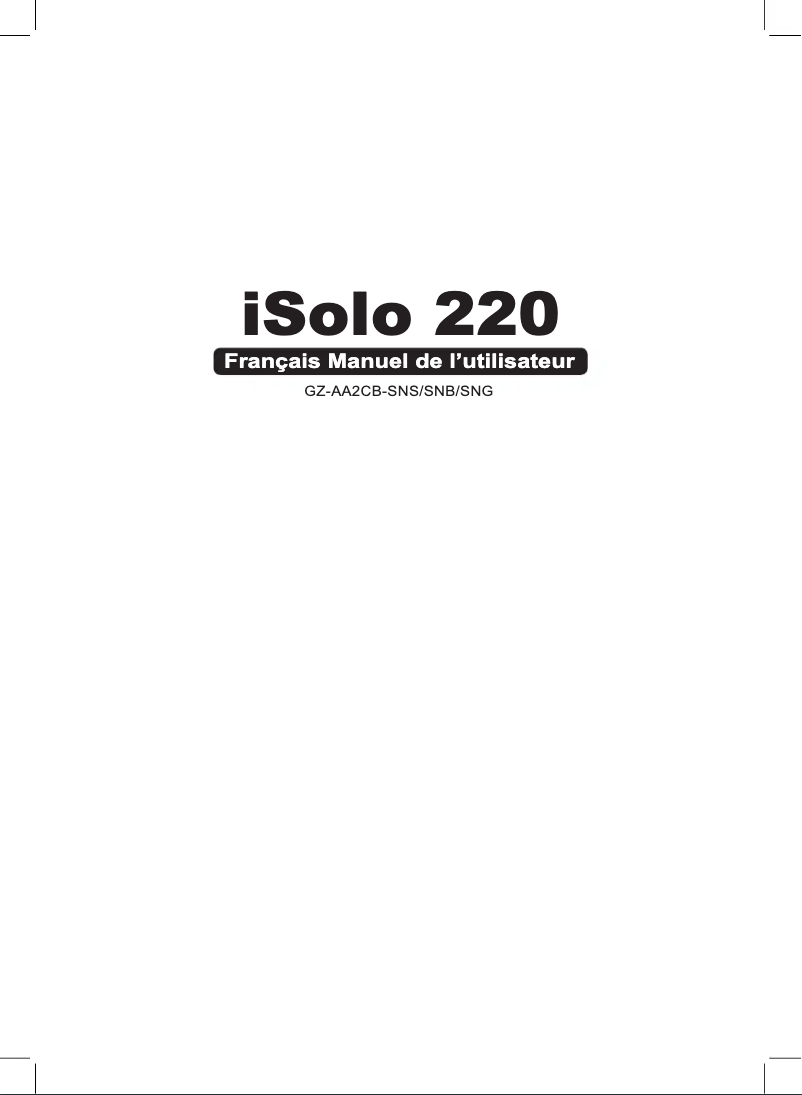 First page image of the manual for iSolo 220