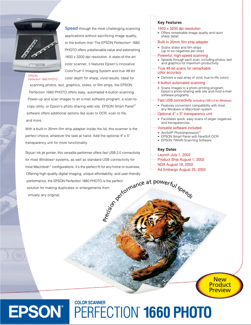 First page image of the manual for Perfection 1660 Photo