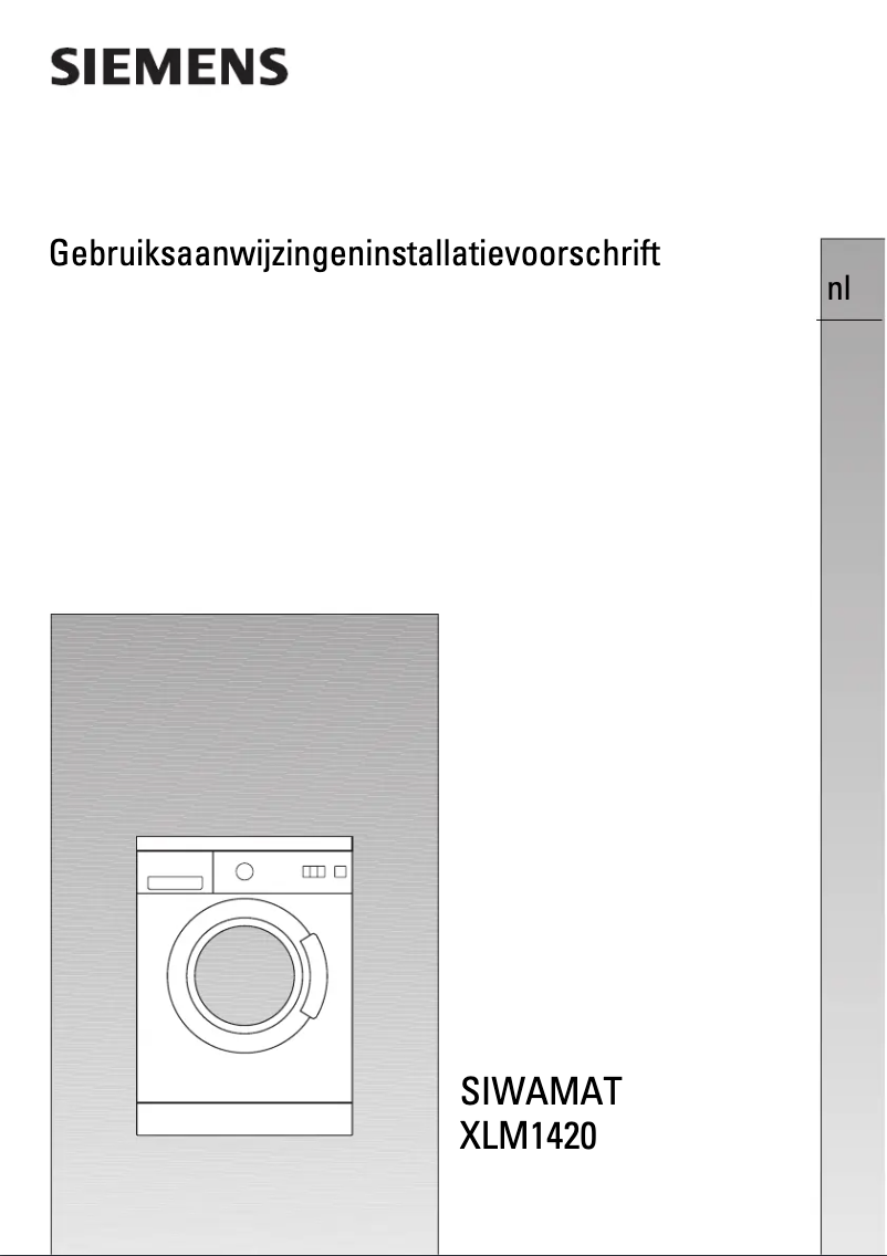 Page 1 of the manual User Manual Siemens WXLM1420