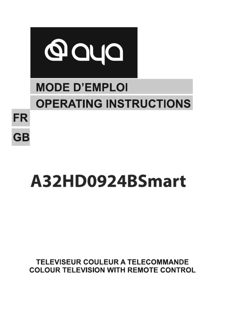 First page image of the manual for A32HD0924BSMART