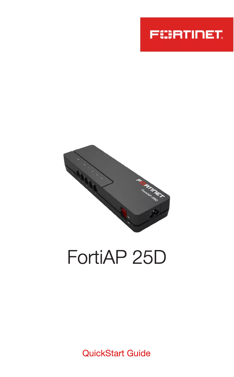 Page 1 of the manual User Manual Fortinet FortiAP 25D