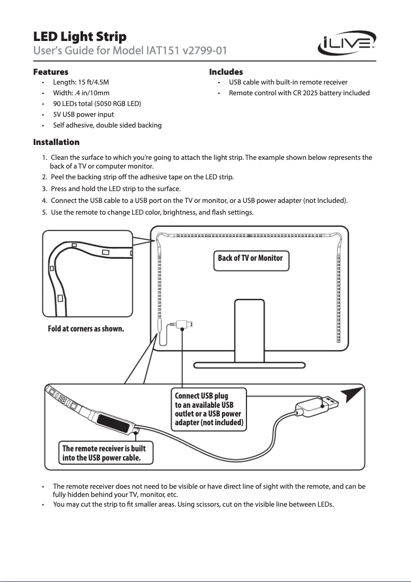 First page image of the manual for IAT151
