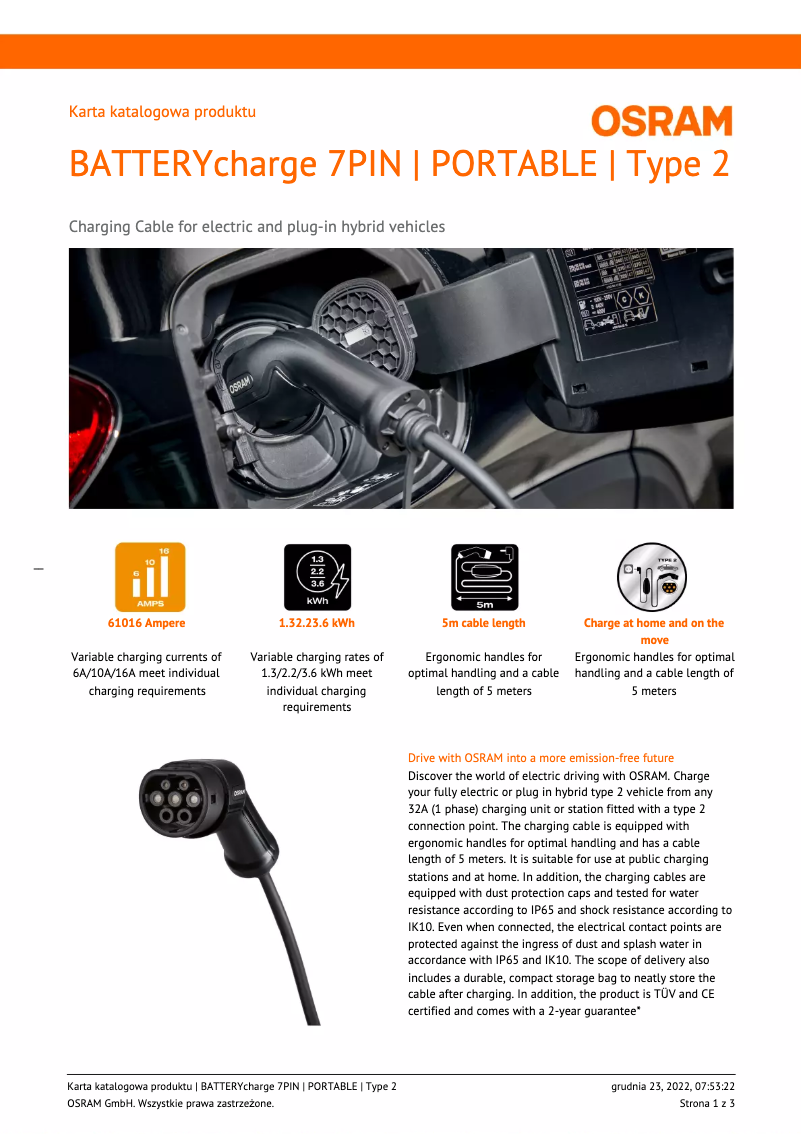 First page image of the manual for OPC20A05