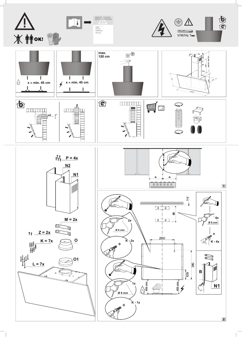 Page 1 of the manual Installation Guide Asko CD4634B