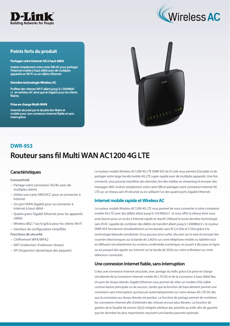 First page image of the manual for DWR-953