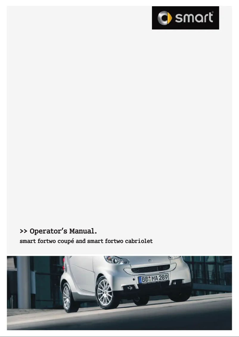 First page image of the manual for Fortwo (2010)