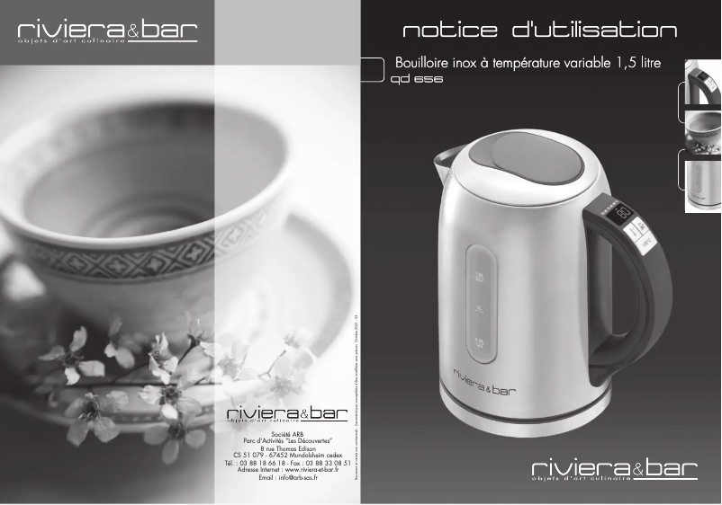 Page 1 of the manual User Manual Riviera & Bar QD656