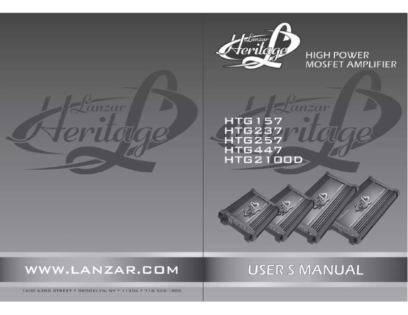 Page 1 of the manual User Manual Lanzar HTG157