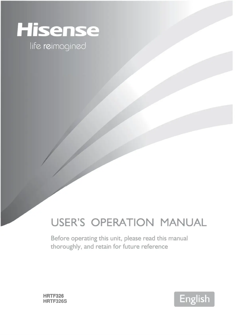 Page 1 of the manual User Manual Hisense HRTF326S