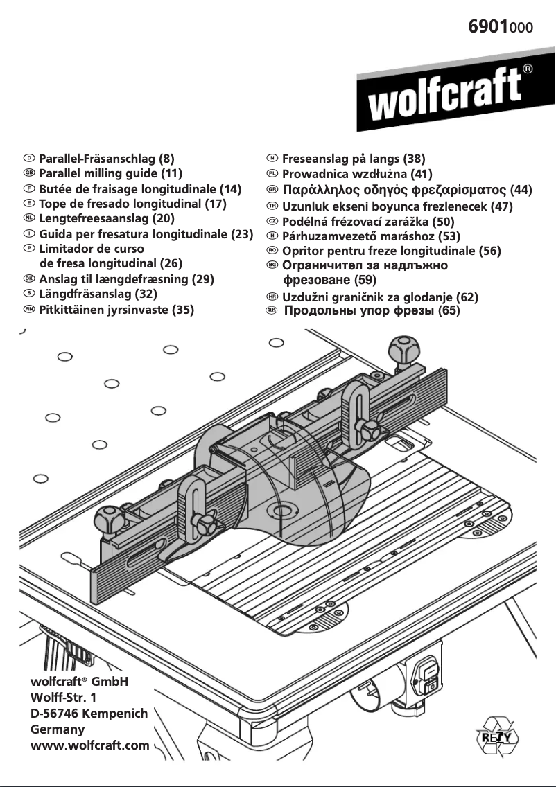 Page 1 of the manual User Manual Wolfcraft 6901000