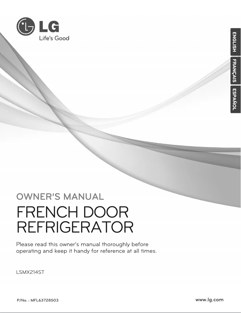 First page image of the manual for Studio LSMX214ST