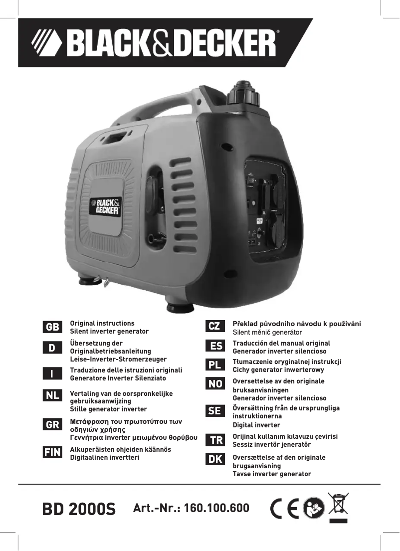 Page 1 of the manual User Manual Black & Decker BD 2000S