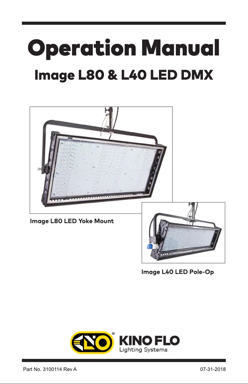 First page image of the manual for Image L80 LED