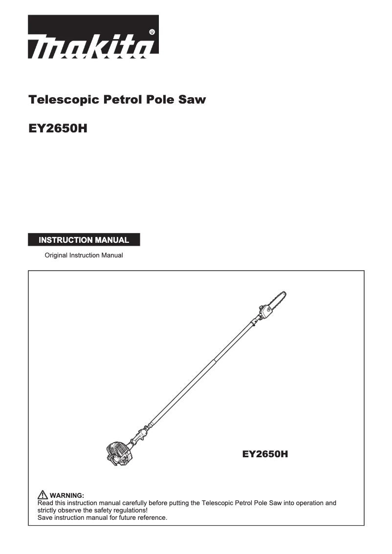 Page 1 of the manual User Manual Makita EY2650H25H